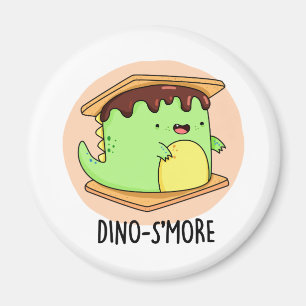 Dino-smore Funny Dinosaur Smore Pun Magnet
