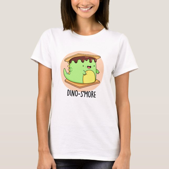 Dino-smore Funny Dinosaur Smore Pun T-Shirt (Vorderseite)