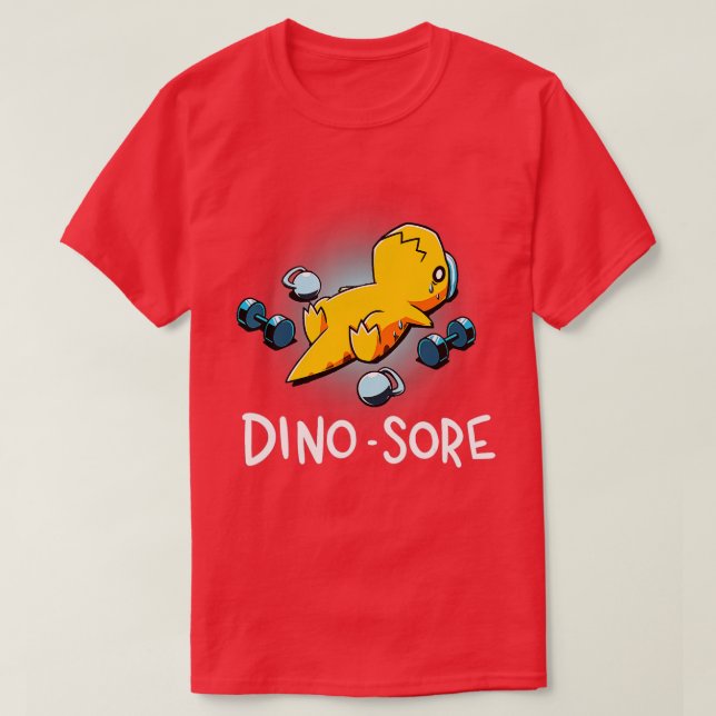 Dino Sore Funny Dinosaur Workout Gym Fitness Lifti T-Shirt (Design vorne)