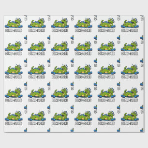 Dino Sore Gym Gewichte stemmen Fitness Workout Geschenkpapier