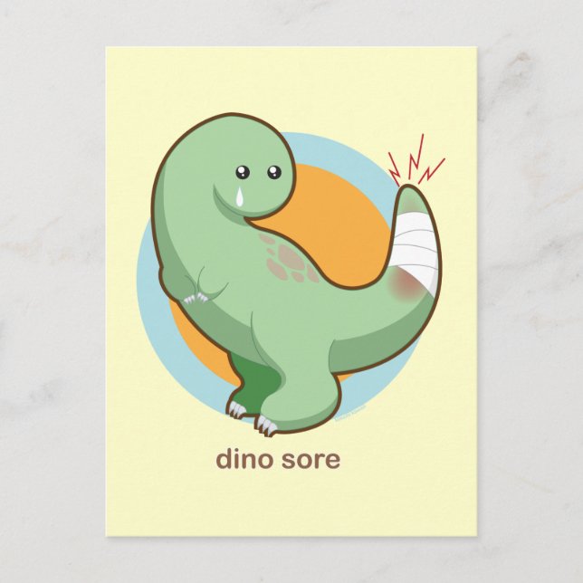 Dino Sore Postkarte (Vorderseite)