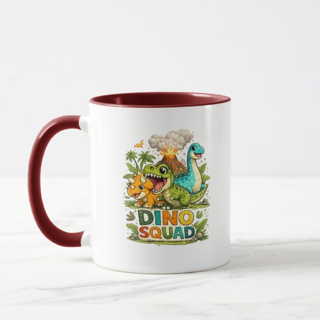 Dino Squad Süße Dinosaurier Kaffeetasse (Links)