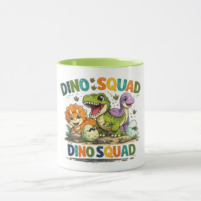 Dino Squad Süße Dinosaurier Kaffeetasse (Zentrum)
