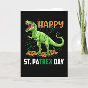 Dino St Patricks Day Funny Kids Toddler Boys Girls Karte