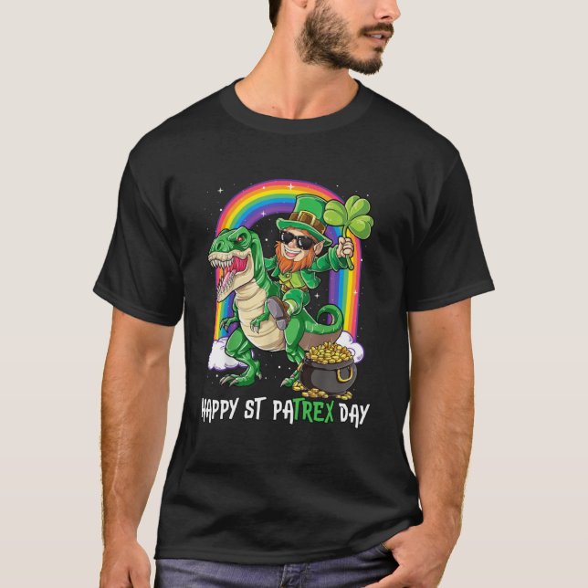 Dino St Patricks Day Shirt Kinder Kleinkind Boys L (Vorderseite)