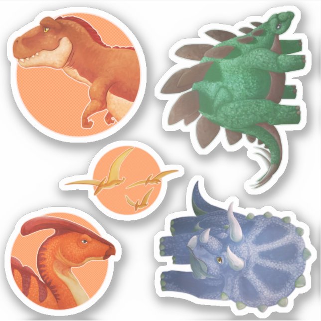Dino Stickers Aufkleber (Vorderseite)