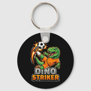 Dino Striker T-Rex Fußballkick Lustiger Dinosaurie Schlüsselanhänger