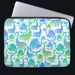 Dino Stripe Wasserfarbe Dinosaurier Adorable Laptopschutzhülle<br><div class="desc">Dino Stripe Wasserfarbe Dinosaurier Adorable Niedliche Muster.</div>