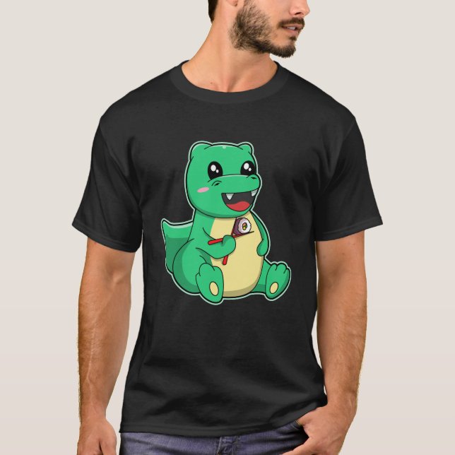 Dino Sushi Dinosaur Chopsticks Maki T-Shirt (Vorderseite)
