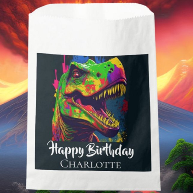 Dino T- Rex Geburtstag Geschenktütchen (Bring your dream party to life with our selection of quality Dinosaur themed party supplies)