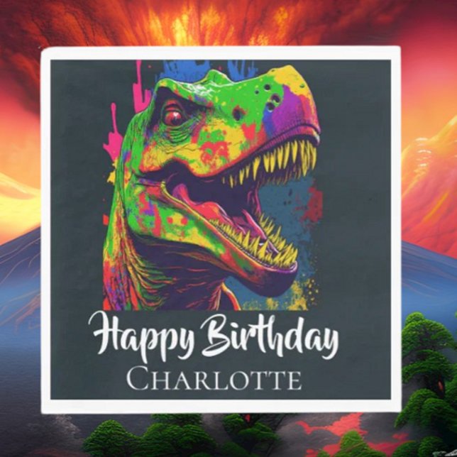Dino T- Rex Geburtstag Serviette (Bring your dream party to life with our selection of quality Dinosaur themed party supplies )