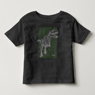 Dino: T-Rex-Illustrationslinien Kleinkind T-shirt
