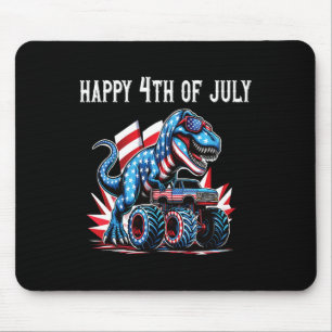Dino T-rex Shirt für Jungen 4. Juli Shirt Americ Mousepad