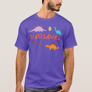 Dino-Träume Fröhliches und Farbige Dinosaurier-Ver T-Shirt