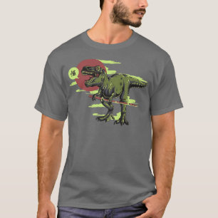 Dino TRe Samurai With Katana Cool Kanji Anime Pre T-Shirt
