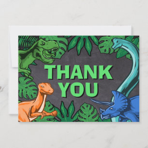 Dino Trex Jurassic Boy Dinosaur Birthday Dankeskarte
