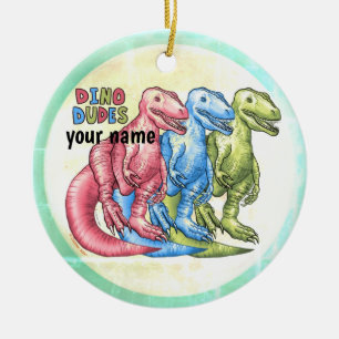 Dino Typs Dinosaurier Keramik Ornament