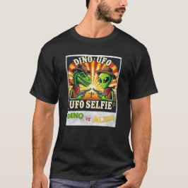 Dino UFO Selfie: Dino vs Alien (Man Tshirt) #06 T-Shirt