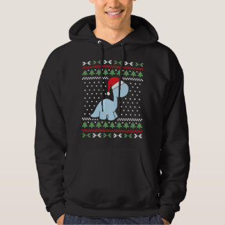 Dino Ugly Christmas Sweater Hoodie