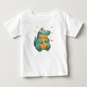 Dino und kleine Vogelfreunde Baby T-shirt