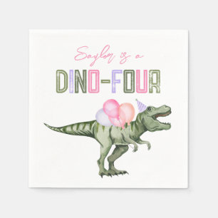 Dino-Vier-Party-Papier Napkins Serviette