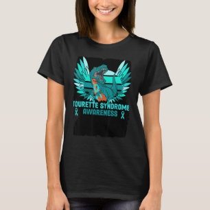 Dino We Wear Aquamarines Tourette Syndrome Awarene T-Shirt