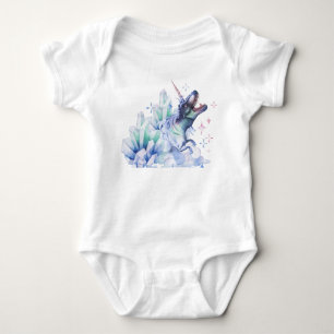 Dinocorn Baby   Crystal Fantasy Dinosaur Unicorn Strampler