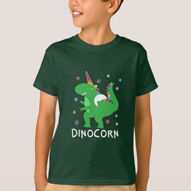 Dinocorn lustiger Unisaur Regenbogen niedlicher T-Shirt (Vorderseite)
