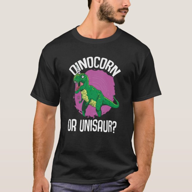Dinocorn oder Unisaur Dinosaurier Einhorn Dino T-Shirt (Vorderseite)