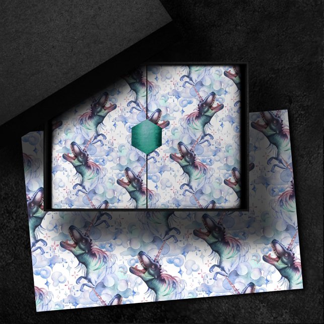 Dinocorn Wolken | Mystical Unicorn Horned Dinosaur Seidenpapier (Von Creator hochgeladen)