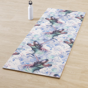 Dinocorn Wolken Mystical Unicorn Horned Dinosaur Yogamatte