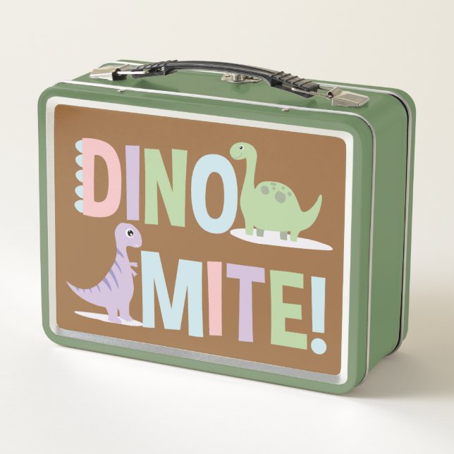 Dinomit Dinosaur Duo Metal Lunchbox (Rückseite)