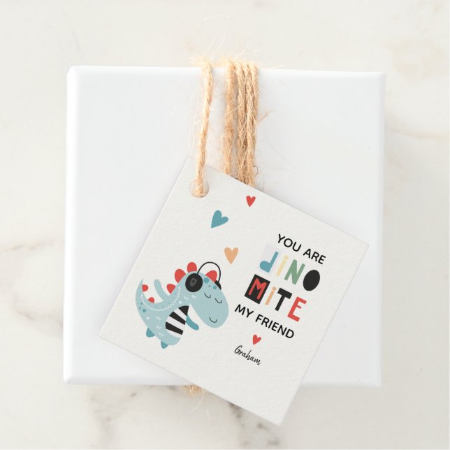 Dinomit Valentine Geschenkanhänger (Beispiel)