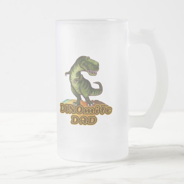 Dinomit Vater Mattglas Bierglas (Rechts)