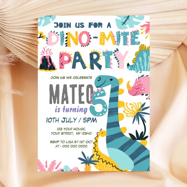 Dinomite 5. Geburtstagsparty Einladung (Von Creator hochgeladen)
