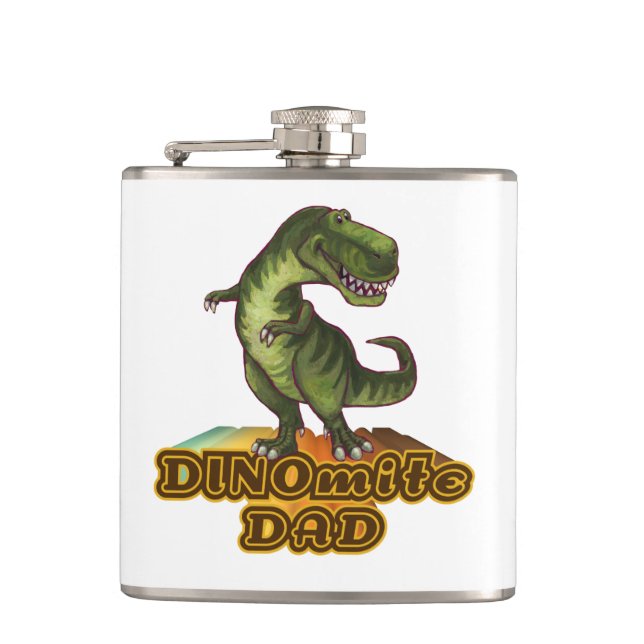 Dinomite Dad Flachmann (Vorderseite)