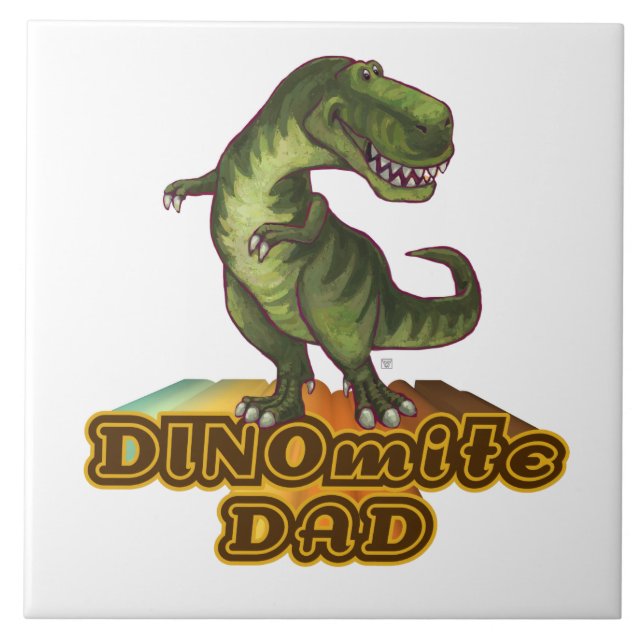 Dinomite Dad Fliese (Vorderseite)