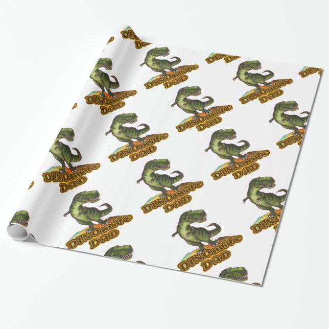 Dinomite Dad Geschenkpapier (Ungerollt)