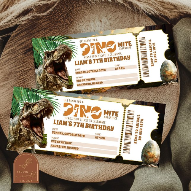 Dinomite Jurassic Birthday Ticket (Von Creator hochgeladen)