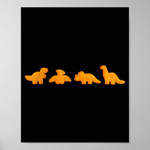 Dinos Chicken Nuggets Muster _ Lustige Realistisch Poster