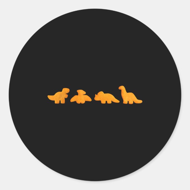 Dinos Chicken Nuggets Pattern _ Funny Realistic Di Runder Aufkleber (Vorderseite)