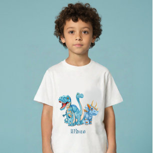 Dinos mit individuellem Namen Baby T-shirt
