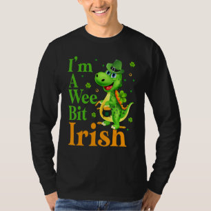 Dinosaru Ich bin ein Wee Bit Irish Happy St Patric T-Shirt