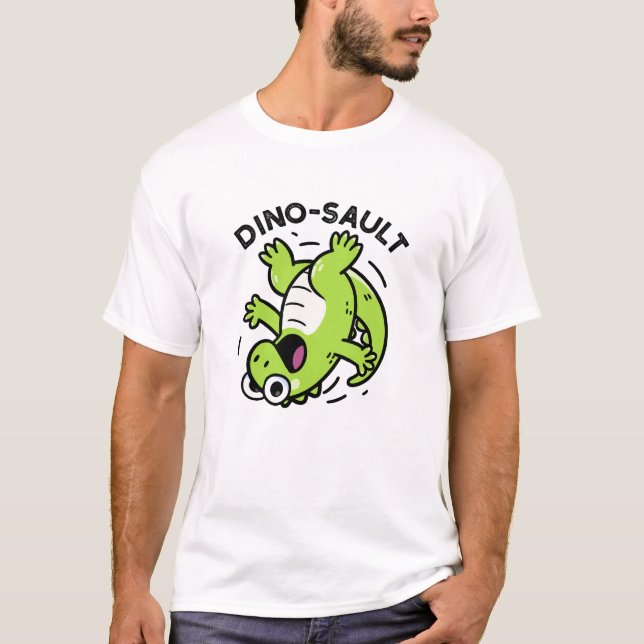 Dinosault Funny Dinosaur Pun T-Shirt (Vorderseite)