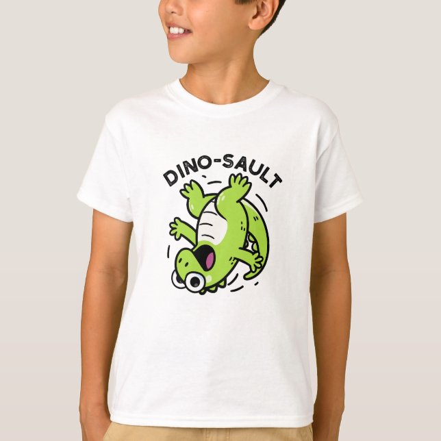 Dinosault Funny Dinosaur Pun T-Shirt (Vorderseite)