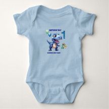 Dinosaur 1. Geburtstag Baby Body für Jungen Bearbe