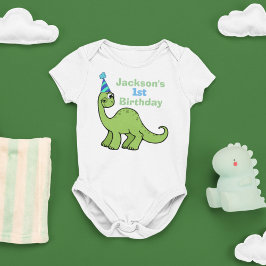 Dinosaur 1. Geburtstag Custom Baby Strampler