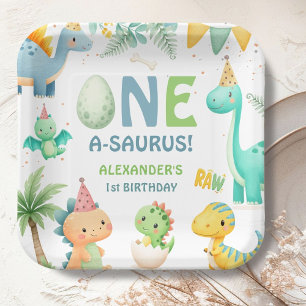 Dinosaur 1. Geburtstag Süße Dino-Party Pappteller