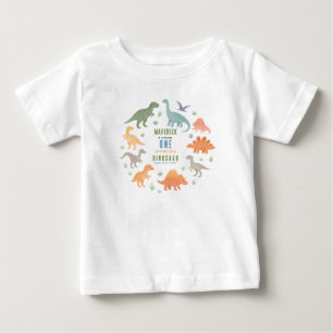 Dinosaur 1. Geburtstagsfeier Süße Vorgeschichte Baby T-shirt