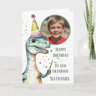 Dinosaur 1 Photo Aperture Birthday Card Karte